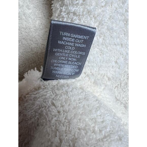 Marled Reunited Clothing Open Front Fuzzy Cardigan w/ Pockets Size Small Cream - Picture 3 of 9